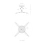 Aisens Soporte Universal Giratorio e Inclinable de Techo para Proyector Blanco CP03TSR-129